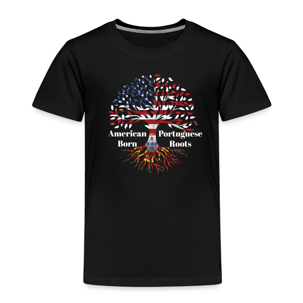 American Born-Portuguese Roots Toddler T-Shirt - black
