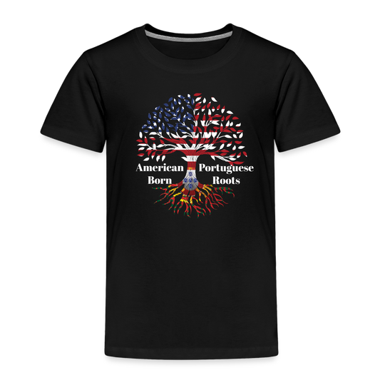 American Born-Portuguese Roots Toddler T-Shirt - black