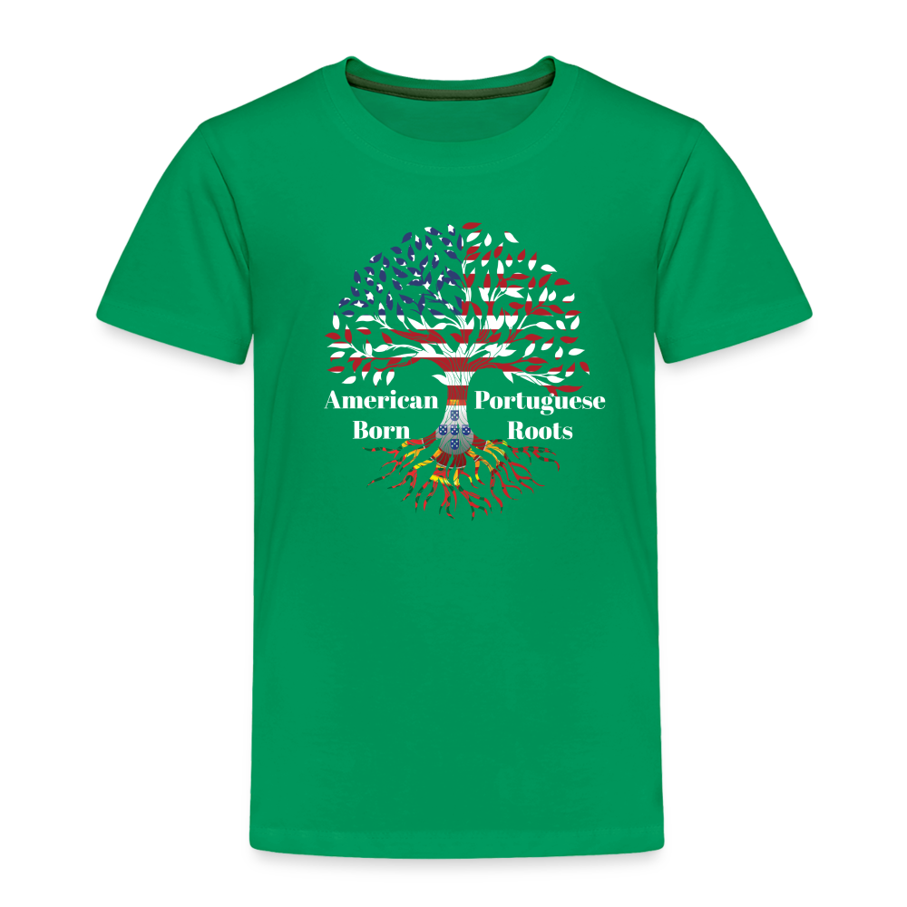 American Born-Portuguese Roots Toddler T-Shirt - kelly green